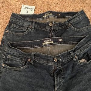 Set of 2 pair. Buckle Reclaim regular straight jeans 34R (34x32)